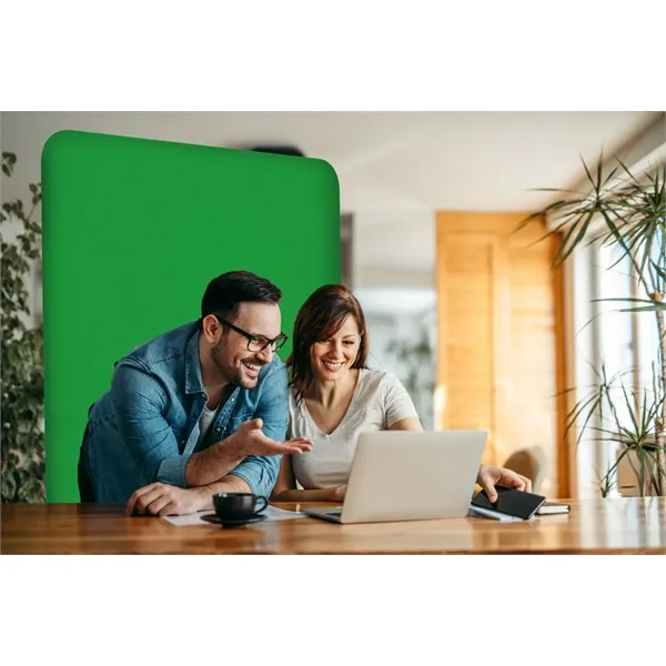 60.5" x 91.25" x 19" polyester and aluminum green screen virtual... from ASI 87188 Showdown Displays