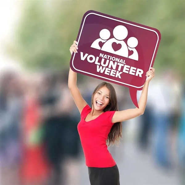 24" x 24" custom cut corrugated plastic sign with single-sided graphics.... from ASI 87188 Showdown Displays