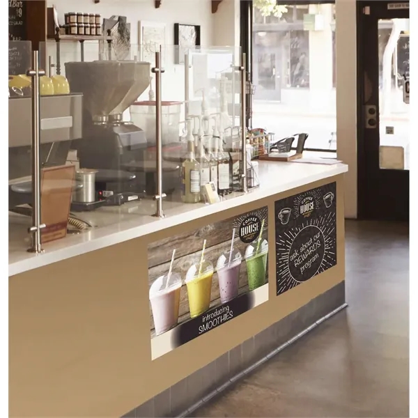 30" x 40" wall decal made of opaque matte white vinyl... from ASI 87188 Showdown Displays