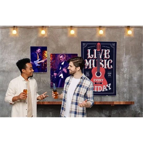 Wall mount kit with 16" x 20" polyester knit with dye... from ASI 87188 Showdown Displays