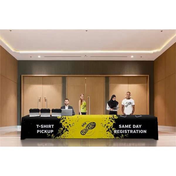 16' economy table throw made of polyester poplin with 3 sides,... from ASI 87188 Showdown Displays