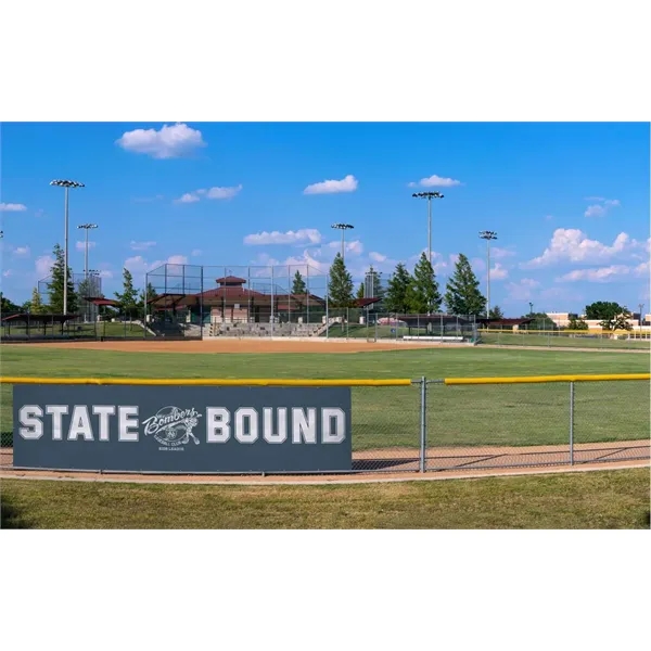 60" x 20' mesh fabric fence banner with hems, grommets and... from ASI 87188 Showdown Displays