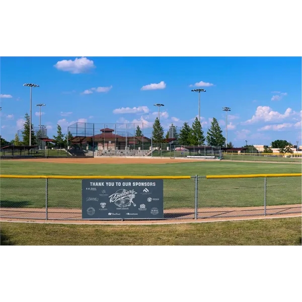 60" x 10' mesh fabric fence banner with hems, grommets and... from ASI 87188 Showdown Displays