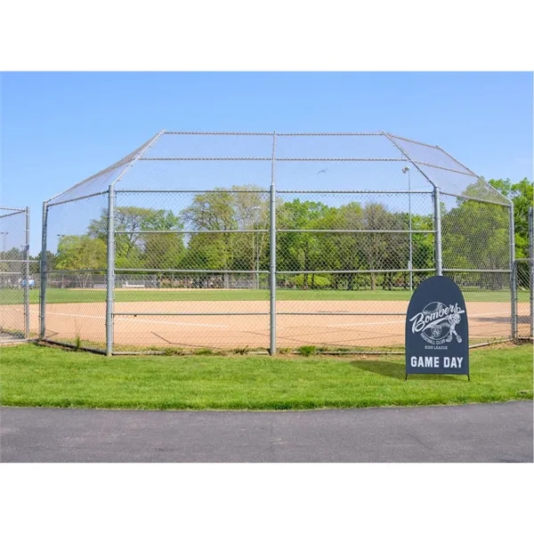 Lawn sign kit with 3' x 5' polyester sign with single... from ASI 87188 Showdown Displays