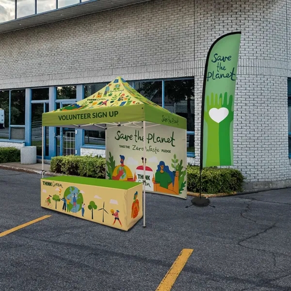 13' premium blade sail sign made of super poly knit fabric... from ASI 87188 Showdown Displays