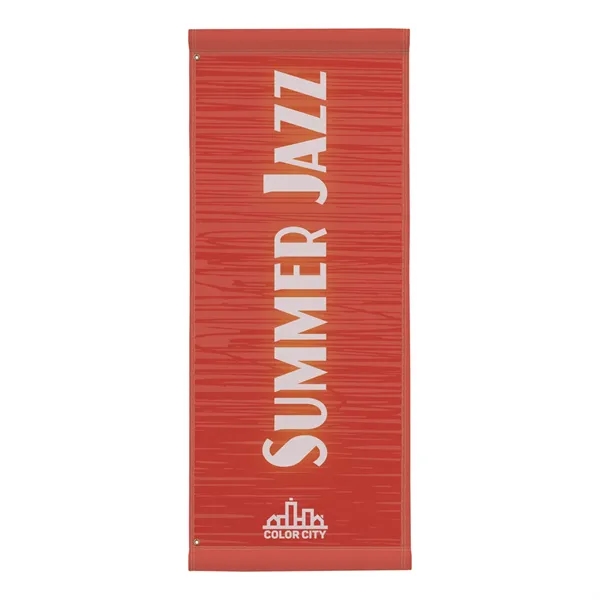 24" x 60" nylon banner with 3" pole pockets, grommets along... from ASI 87188 Showdown Displays