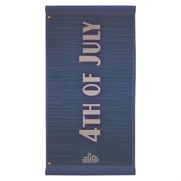 24" x 48" nylon banner with 3" pole pockets, grommets along... from ASI 87188 Showdown Displays
