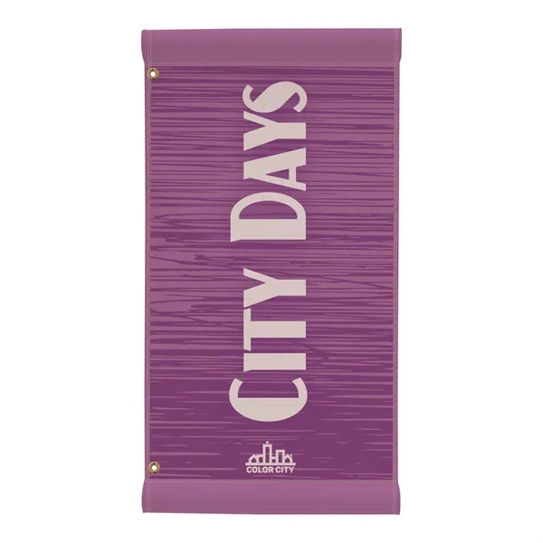 18" x 36" nylon banner with 3" pole pockets, grommets along... from ASI 87188 Showdown Displays