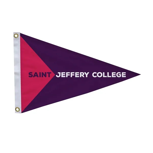 16" x 24" nylon pennant flag with canvas header, brass grommets... from ASI 87188 Showdown Displays