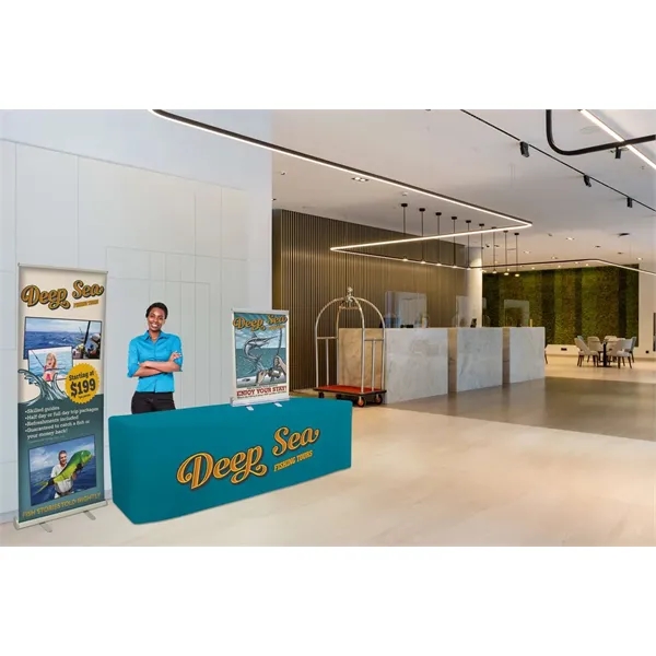 33.5" value retractor kit with aluminum base, double-footed design, shock cord... from ASI 87188 Showdown Displays