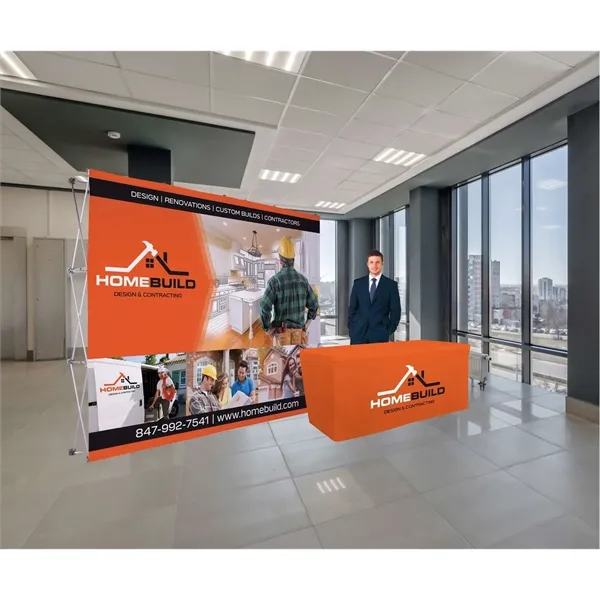 10' straight splash floor display face kit with dye sublimated graphic... from ASI 87188 Showdown Displays