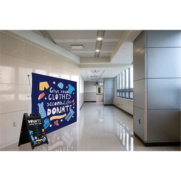 8' straight splash floor display face kit with dye sublimated graphic... from ASI 87188 Showdown Displays