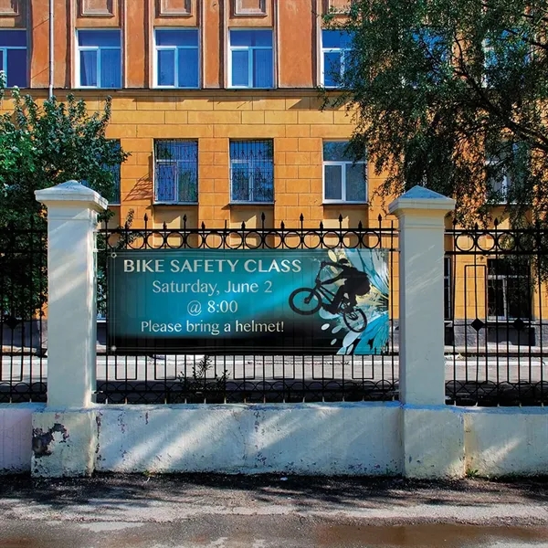 3' x 8' super poly knit fabric banner with single sided... from ASI 87188 Showdown Displays