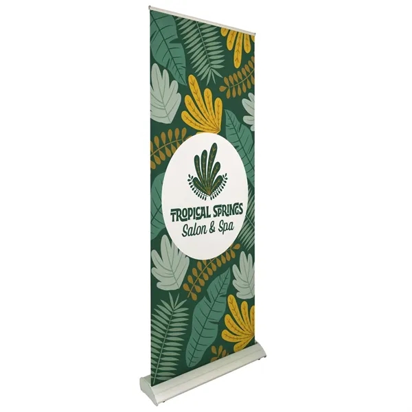 33.5 deluxe pro retractor with rounded base and no-curl opaque fabric.... from ASI 87188 Showdown Displays