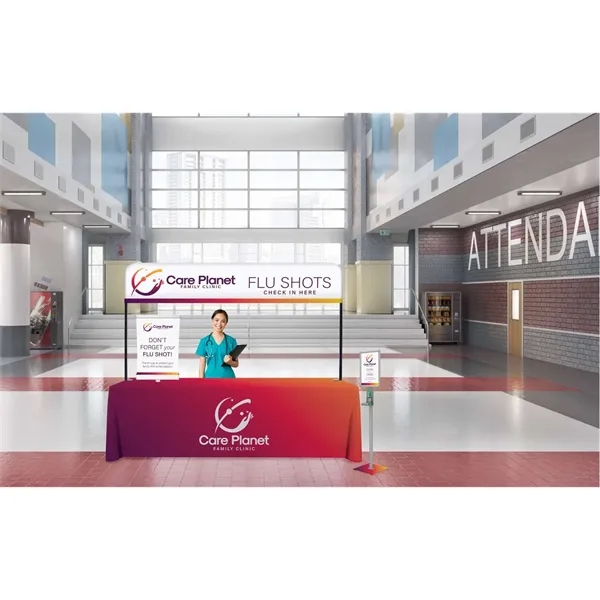 96" x 28" x 30" dye sublimated flame retardant premium table... from ASI 87188 Showdown Displays