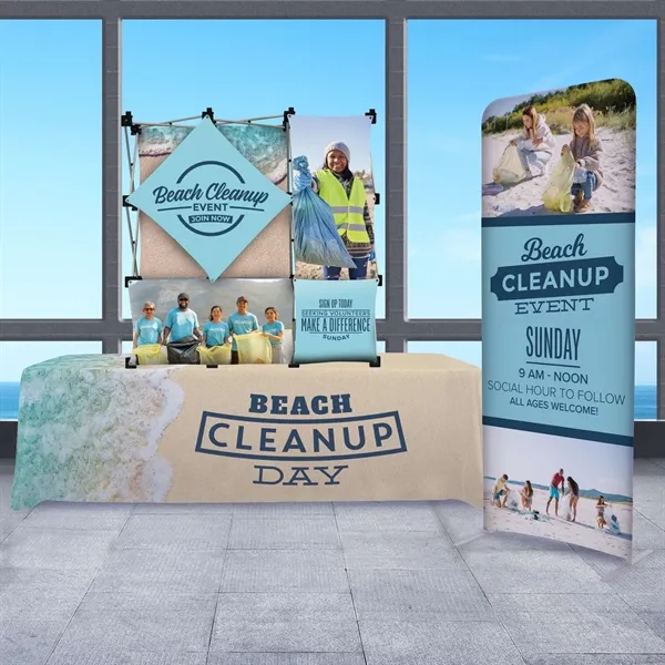 Polyester poplin convertible table throw for 6' and 8' tables.... from ASI 87188 Showdown Displays