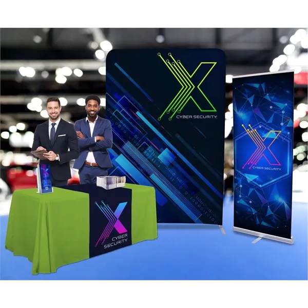 28" x 80" polyester poplin table runner with customization.... from ASI 87188 Showdown Displays