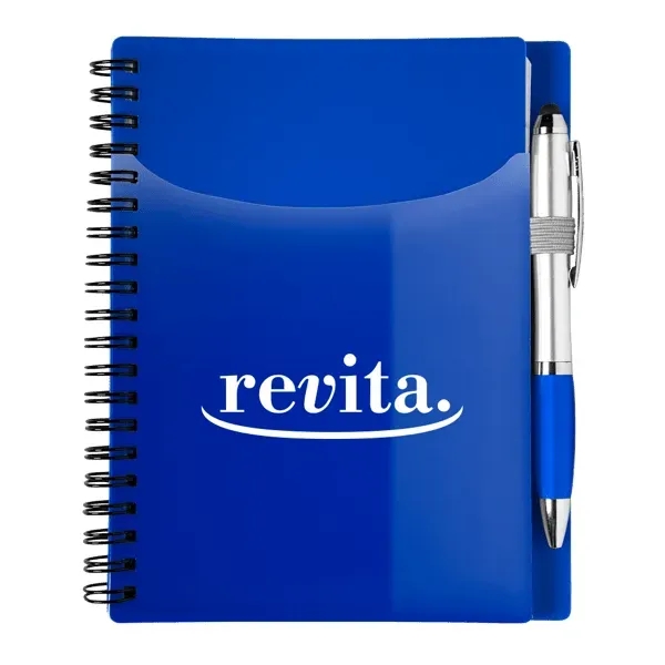 Spiral-bound notebook with 70 lined pages, a translucent cover with matching... from ASI 88060 Snugz/USA Inc / Sweda®