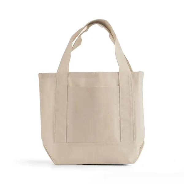 Compact cotton canvas tote with a front pocket and durable handles.... from ASI 67557 LimeLight Ent / Limelight USA