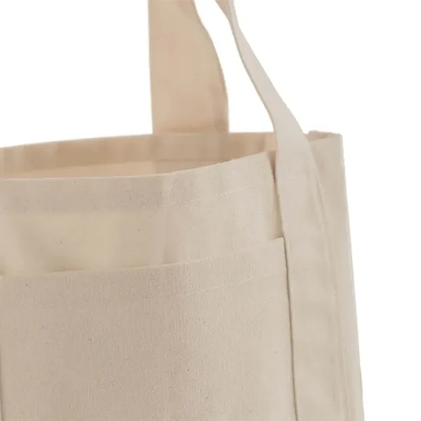 Compact cotton canvas tote with a front pocket and durable handles.... from ASI 67557 LimeLight Ent / Limelight USA