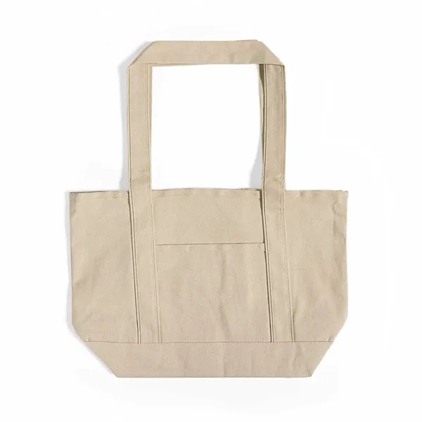 12oz cotton canvas tote with contrast trim, long handles, and interior... from ASI 67557 LimeLight Ent / Limelight USA