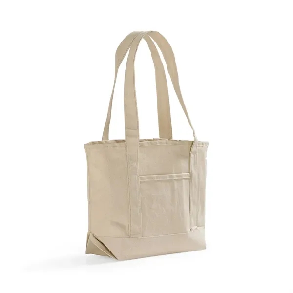 12oz cotton canvas tote with contrast trim, long handles, and interior... from ASI 67557 LimeLight Ent / Limelight USA