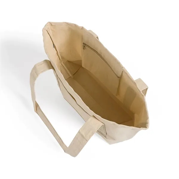 12oz cotton canvas tote with contrast trim, long handles, and interior... from ASI 67557 LimeLight Ent / Limelight USA