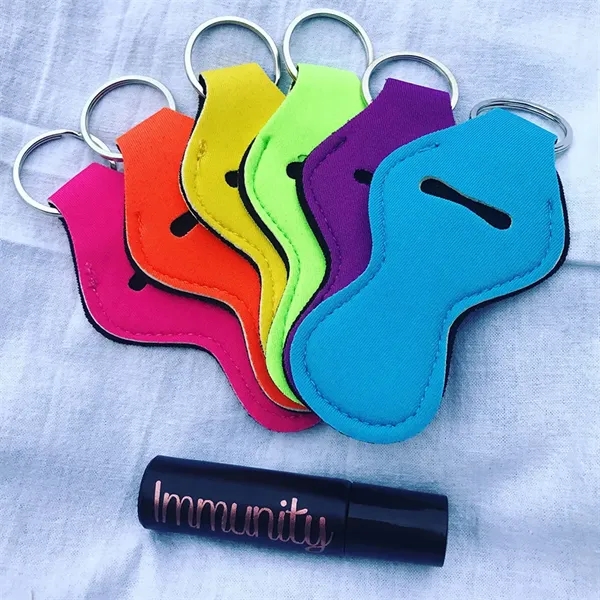 Lip balm holder keychains made of neoprene (wetsuit material).... from ASI 68190 Lungsal / Lungsal