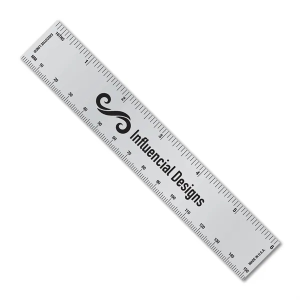 6 inch 0.025 aluminum ruler with general scales. Printed one color... from ASI 53430 Executive Line / Executive Line®