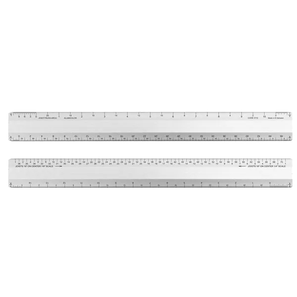 12" Aluminum 4-bevel joist-truss architect scale... from ASI 34910 Alumicolor