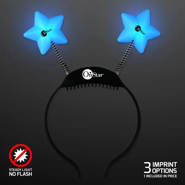 Blank or Imprinted. Light up blue star head boppers.... from ASI 34194 ALightPromos / Alight Promotional Products