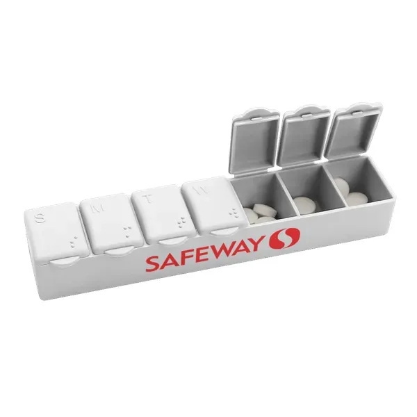 7-day pillbox with clearly marked compartments.... from ASI 88060 Snugz/USA Inc