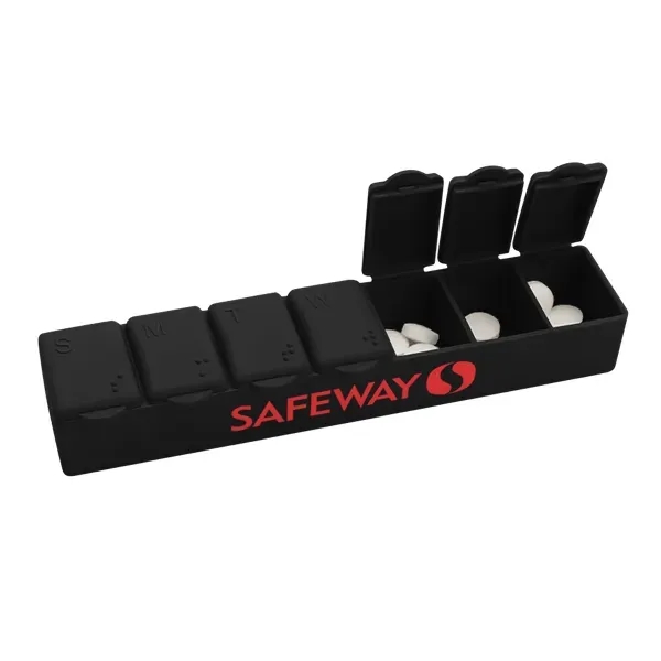 7-day pillbox with clearly marked compartments.... from ASI 88060 Snugz/USA Inc