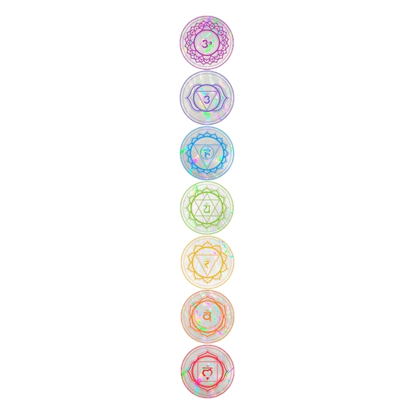 Your Chakra Set Sun Catchers will transform light into an explosion... from ASI 80485 Rainbow Symphony Inc