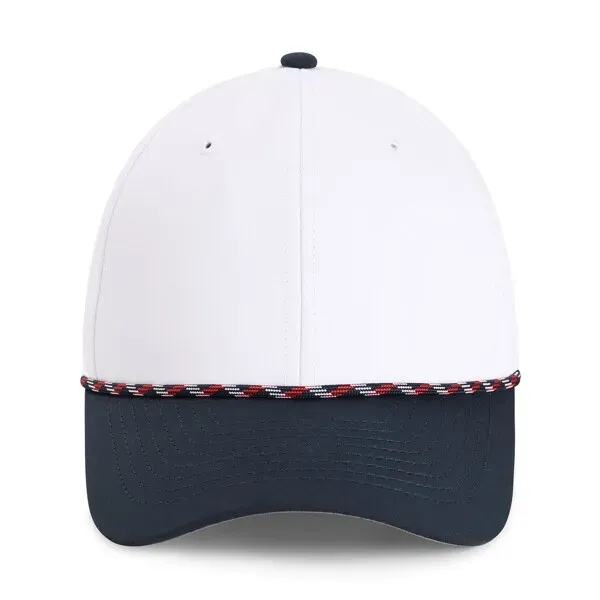 Imperial 7054T 6-Panel Wingman Two-Tone Performance Rope Cap with leatherette patch... from ASI 74601 Calico