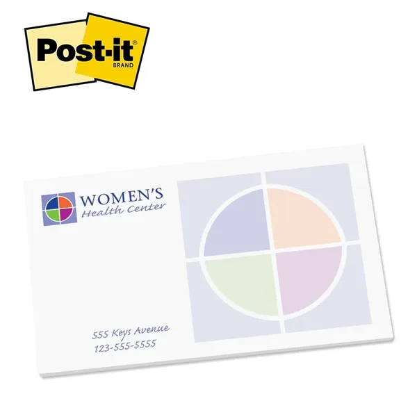 3" x 5" custom printed notepad with 25 self-adhesive sheets.... from ASI 91240 3M/Promotional Markets Dept