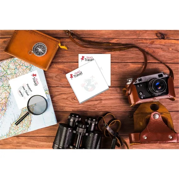 4" x 4" custom printed notepad with 25 self-adhesive sheets.... from ASI 91240 3M/Promotional Markets Dept