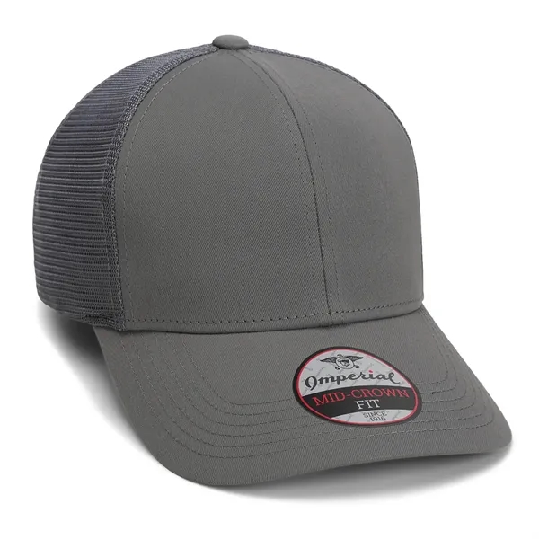 Imperial 1988 6-Panel The Whitaker Mesh Back Poly Cap with leatherette... from ASI 74601 Calico