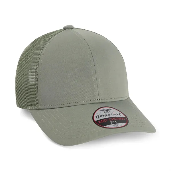 Imperial 1988 6-Panel The Whitaker Mesh Back Poly Cap with leatherette... from ASI 74601 Calico