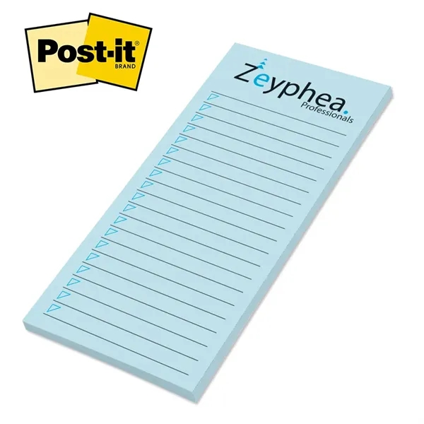 2 3/4" x 6" custom printed notepad with 25 self-adhesive sheets.... from ASI 91240 3M/Promotional Markets Dept