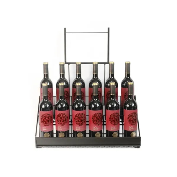 Metal countertop wine bottle display with a header card frame.... from ASI 68190 Lungsal / Lungsal