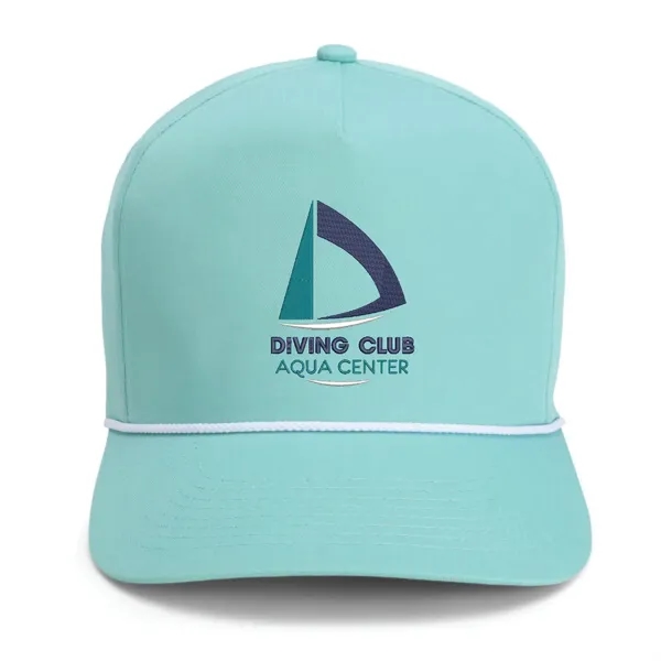 Imperial 5056 5-Panel The Barnes Cotton Rope Cap with leatherette patch... from ASI 74601 Calico