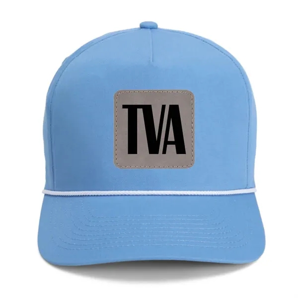 Imperial 5056 5-Panel The Barnes Cotton Rope Cap with leatherette patch... from ASI 74601 Calico