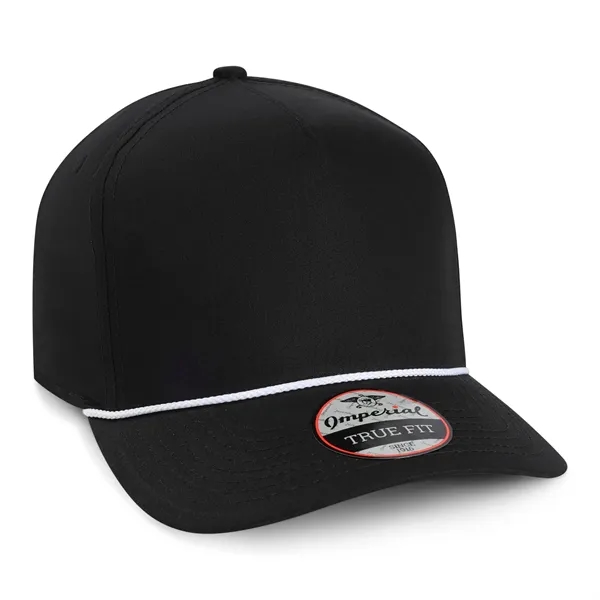 Imperial 5056 5-Panel The Barnes Cotton Rope Cap with leatherette patch... from ASI 74601 Calico