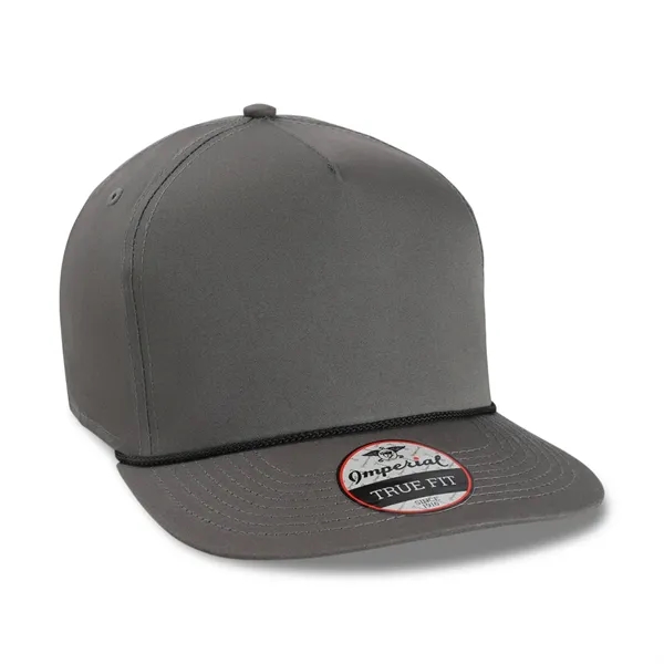 Imperial 5056 5-Panel The Barnes Cotton Rope Cap with leatherette patch... from ASI 74601 Calico