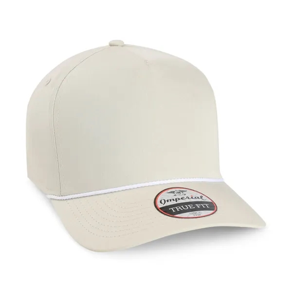 Imperial 5056 5-Panel The Barnes Cotton Rope Cap with leatherette patch... from ASI 74601 Calico