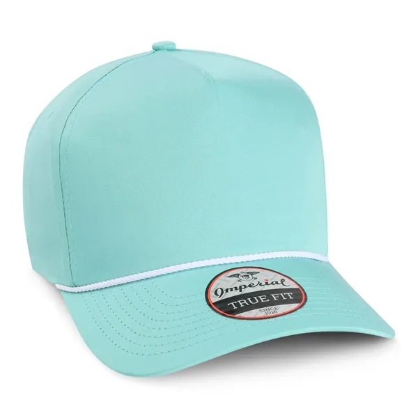 Imperial 5056 5-Panel The Barnes Cotton Rope Cap with leatherette patch... from ASI 74601 Calico