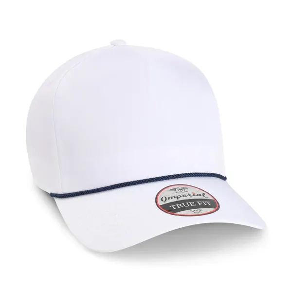 Imperial 5056 5-Panel The Barnes Cotton Rope Cap with leatherette patch... from ASI 74601 Calico