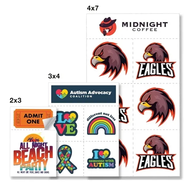 Features a 1" header and 6 designs, with removable right-reading header... from ASI 43530 California Tattoos