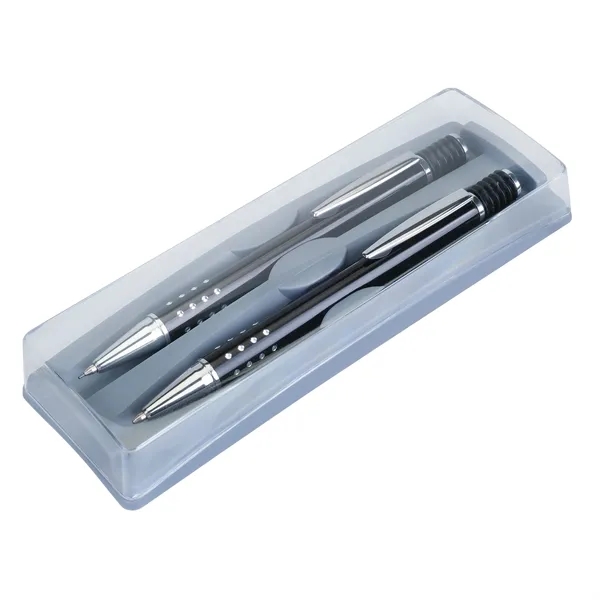 Pen & Pencil Set features metal retractable ballpoint pen and mechanical... from ASI 46755 Cosmo Promos